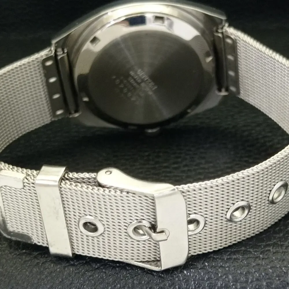 Vintage 1989 Citizen Automatic Mens Silver Watch W/daydate & Gold accents